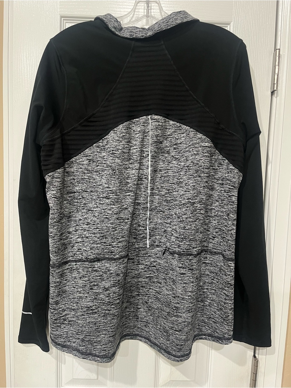 Champion Black Pullover V-Neck with Heather Gray Accents - Picture 3 of 3
